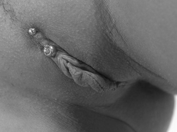 Black And White Pussy Pierced