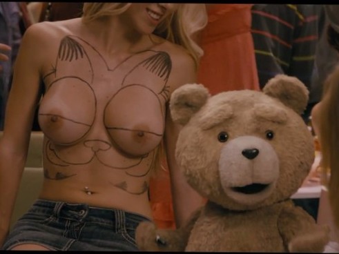 Garfield tits from the movie Ted