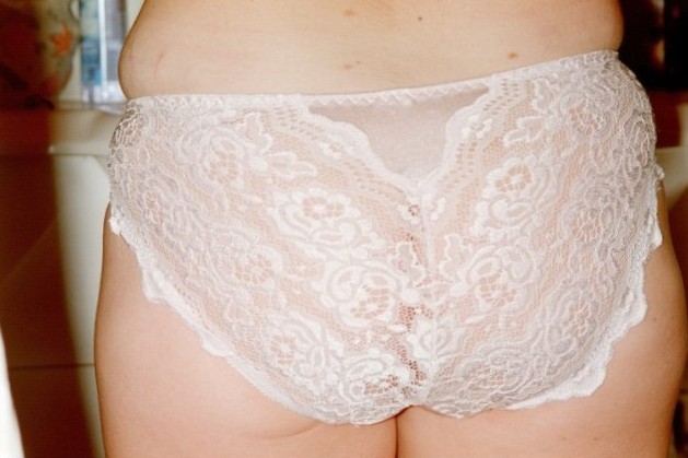 white satin lace panties